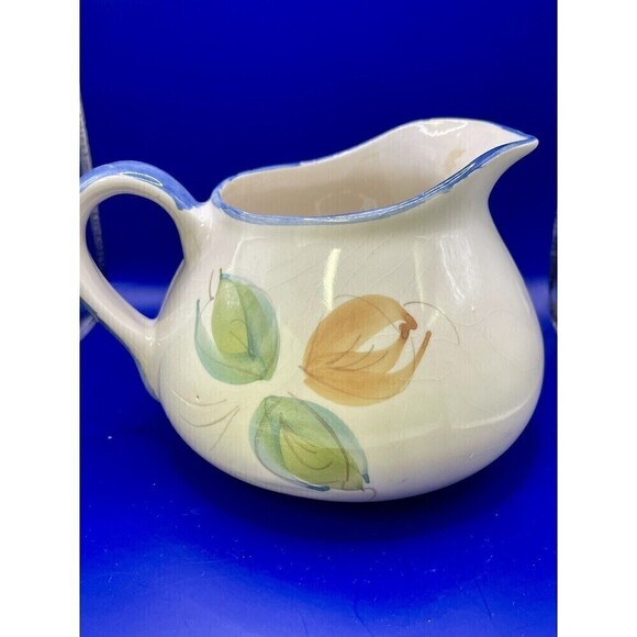 Vtg MCM Lava Glaze Pottery Planter Made in Italy Green Tan Orange  4-1/4" Tall - Picture 4 of 8